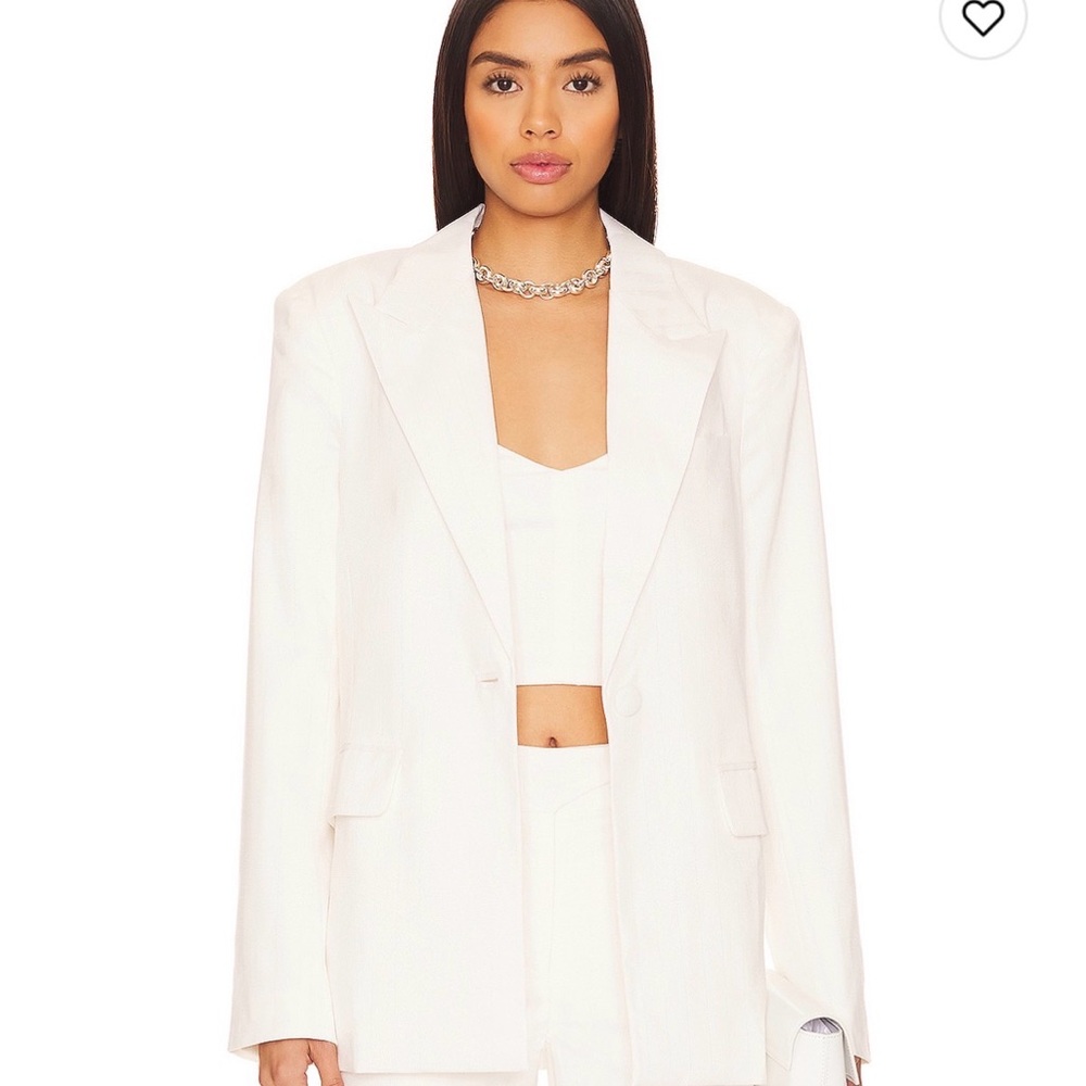 Never worn - Camila Coelho White Blazer oversized size small from Revolve